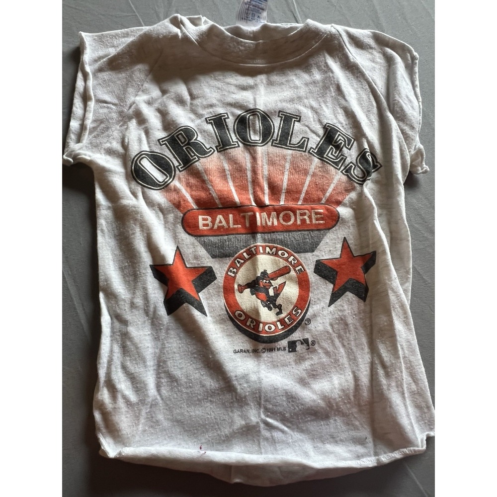 Vintage 1991 Youth Baltimore Orioles Shirt Made In USA Single Stitch Small MLB